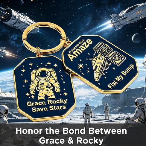 AICase لمشروع Hail Mary Merch Rocky Keychain مع رائد فضاء، متعدد الألوان المينا Grace Amaze قميص قبعة الزي ملصق ملصق هدايا بضائع قطيفة لمحبي عيد ميلاد الجدة حقيبة إكسسوارات ساحرة in Kuwait