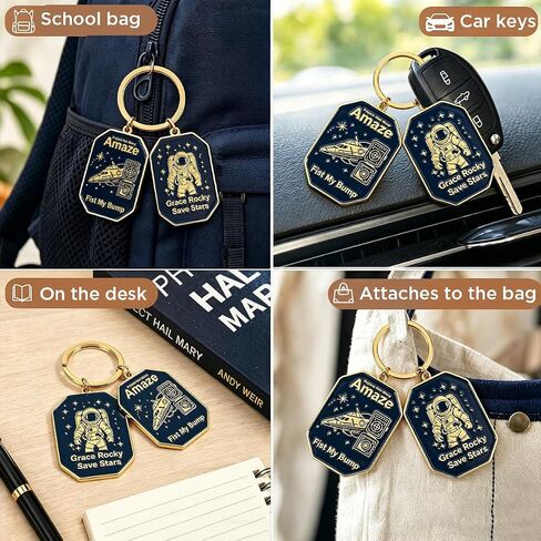 AICase لمشروع Hail Mary Merch Rocky Keychain مع رائد فضاء، متعدد الألوان المينا Grace Amaze قميص قبعة الزي ملصق ملصق هدايا بضائع قطيفة لمحبي عيد ميلاد الجدة حقيبة إكسسوارات ساحرة in Kuwait
