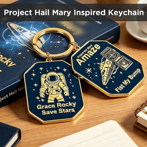AICase لمشروع Hail Mary Merch Rocky Keychain مع رائد فضاء، متعدد الألوان المينا Grace Amaze قميص قبعة الزي ملصق ملصق هدايا بضائع قطيفة لمحبي عيد ميلاد الجدة حقيبة إكسسوارات ساحرة in Kuwait