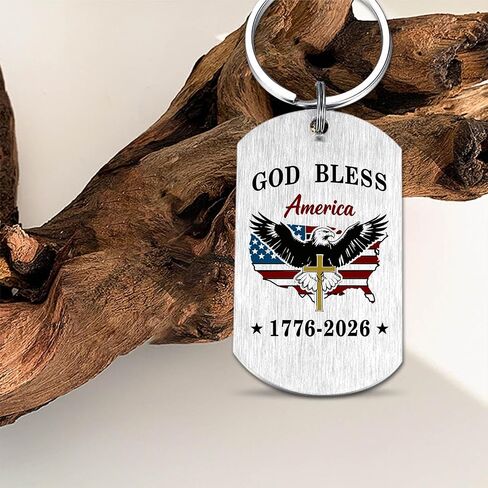 United States 250th Anniversary Keychain Gifts, 1776-2026 250 Years of Freedom Anniversary Merchandise, 4th of July Decorations in Saudi Arabia