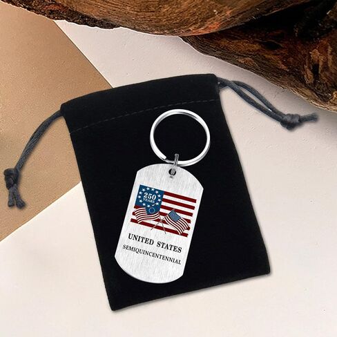 United States 250th Anniversary Keychain Gifts, 1776-2026 250 Years of Freedom Anniversary Merchandise, 4th of July Decorations in Saudi Arabia