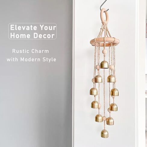 10 Bells Wind Chimes for Outdoor- Handmade Wind Chimes Bells for Outside Tree Home Garden Patio Porch Decoration- Hanging Bells Wind Chime in Saudi Arabia