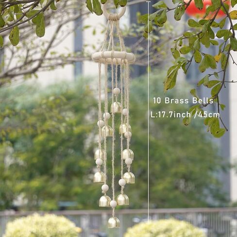10 Bells Wind Chimes for Outdoor- Handmade Wind Chimes Bells for Outside Tree Home Garden Patio Porch Decoration- Hanging Bells Wind Chime in Saudi Arabia