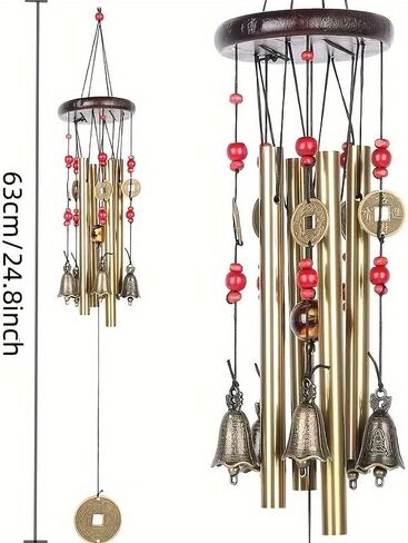 Metal Wood Alloy Copper Bell Wind Chime Creative Home Decoration Pendant Store Pendant in Kuwait