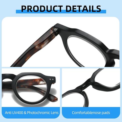 JOLLYNOVA HD7 Progressive Multifocal Reading Glasses RT95, No-Line Readers, Multi-Distance Vision, Blue Light Blocking in Saudi Arabia