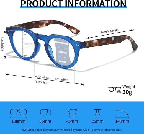 JOLLYNOVA HD7 Progressive Multifocal Reading Glasses RT95, No-Line Readers, Multi-Distance Vision, Blue Light Blocking in Saudi Arabia