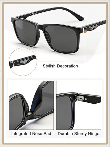 LianSan Progressive Multifocus Reading Sunglasses for Men,No-Line Multifocal Sun Readers with UV Protection for Outdoor Use in Saudi Arabia