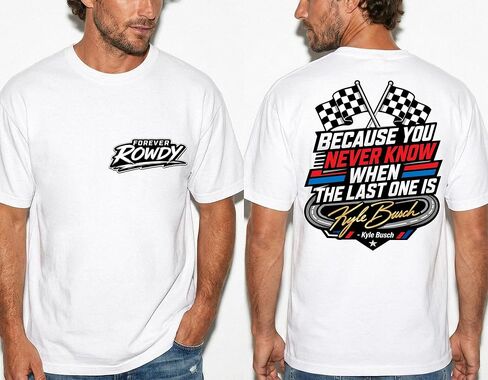 Racing Legend Memorial Tribute T-Shirt | Rowdy Nation Fan Tee | Checkered Flag Graphic Shirt | #8 Stock Car Champion Memorabilia | Rest in Peace Racing Icon in Saudi Arabia