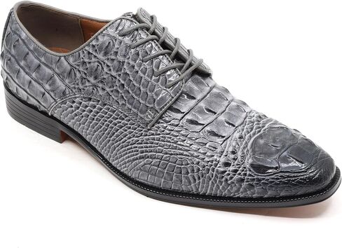 Men's Crocodile Embossed Lace-Up Formal Business Dress Oxford Shoes CROCO-01 in Kuwait