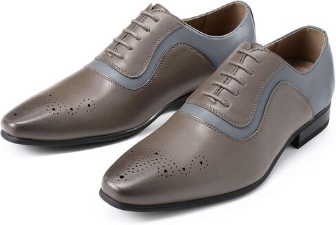 AUSTIN MILL Men’s Dress Shoes, Tuxedo Oxford Lace-Up Formal Shoe, Cap Toe, Non-Slip Rubber Sole, Cushioned Insole, Wedding Prom Party Business in Kuwait