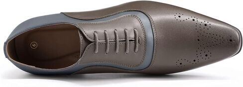 AUSTIN MILL Men’s Dress Shoes, Tuxedo Oxford Lace-Up Formal Shoe, Cap Toe, Non-Slip Rubber Sole, Cushioned Insole, Wedding Prom Party Business in Kuwait