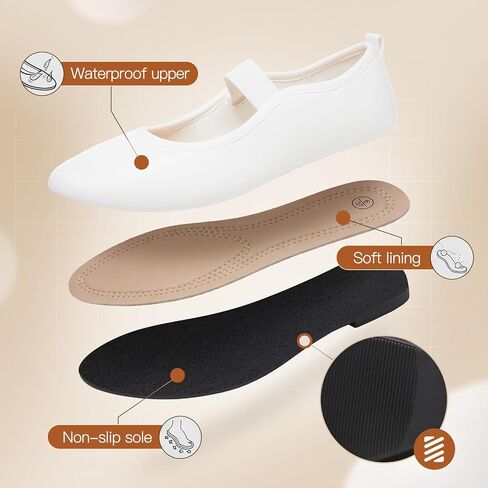 hash bubbie Women's Mary Janes Ballet Dress Flats Shoes | Elastic Strap Round Toe Faux Leather Comfortable Work Teacher Low Heel Casual Summer Dress Slip on Shoes Loafers in Saudi Arabia