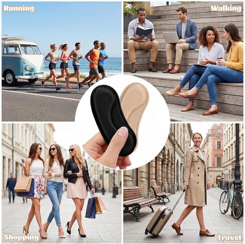 6 Pairs Back of Heel Cushion Pads, Anti Slip Heel Grips for Loose Shoes Ankle Protector for Shoes Fits Heels Flats Sneakers Loafers and Dress Shoes in Kuwait