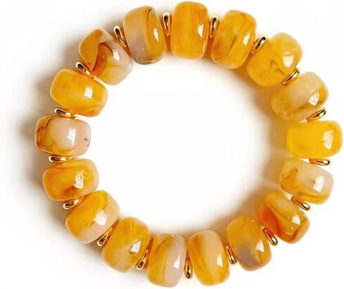 Chunky Beaded Bracelets for Women Boho Multicolor Beads Elastic Stretch Adjustable Statement Bracelet Summer Beach Vacation Jewelry in Kuwait