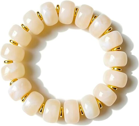 Chunky Beaded Bracelets for Women Boho Multicolor Beads Elastic Stretch Adjustable Statement Bracelet Summer Beach Vacation Jewelry in Kuwait