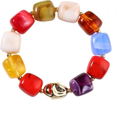 Beaded Bracelets for Women Womens Bracelets Chunky Bracelet Colorful Beaded Bracelet Boho Summer Beach Jewelry Gifts in Saudi Arabia