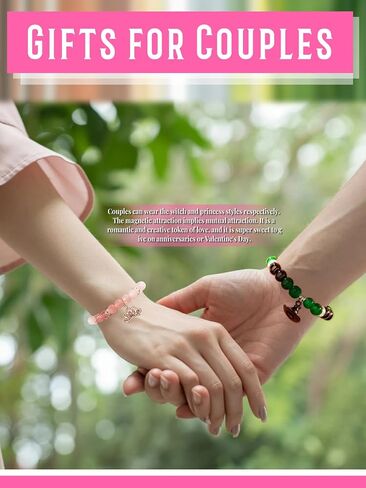 Witch Merch Costume Gifts for Girls Crown Accessories Matching Bracelets for Couples Best Friend Friendship Kit Bestie Christmas Gifts for Women Long Distance in Saudi Arabia