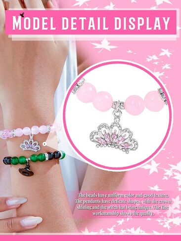 Witch Merch Costume Gifts for Girls Crown Accessories Matching Bracelets for Couples Best Friend Friendship Kit Bestie Christmas Gifts for Women Long Distance in Saudi Arabia
