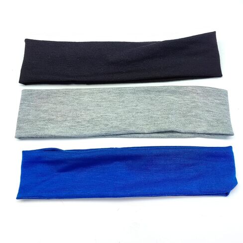 3 Pcs Athletic Headbands for Running Tennis Basketball Workout Men & Women in Kuwait