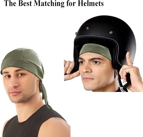 Durags Cooling Helmet Liner, Sweat Wicking Dew Rag, Breathable Helmet Do Rags, Doo Rag for Men and Women in Saudi Arabia