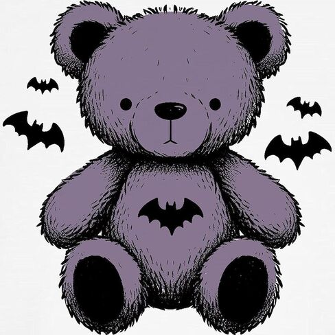 CafePress Batty Bear Purple Baseball Jersey Kids Cotton Baseball Jersey, 3/4 Raglan Sleeve Shirt in Kuwait