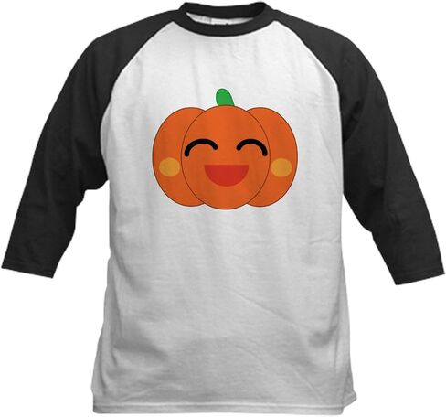قميص بيسبول للأطفال من CafePress Halloween Pumpkin جيرسي قطني للأطفال، قميص بأكمام 3/4 راجلان in Kuwait