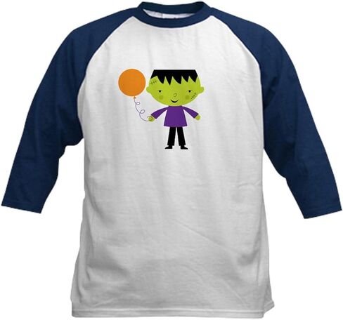 CafePress Halloween Monster Cute Kids Baseball Jersey Kids Cotton Baseball Jersey, 3/4 Raglan Sleeve Shirt in Kuwait
