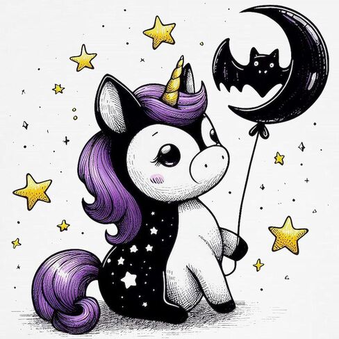CafePress Batty Unicorn Kids Baseball T Shirt Kids Cotton Baseball Jersey, 3/4 Raglan Sleeve Shirt in Kuwait