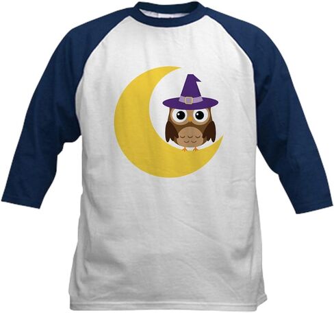 CafePress Halloween Owl Gift Kids Baseball Jersey Kids Cotton Baseball Jersey, 3/4 Raglan Sleeve Shirt in Kuwait