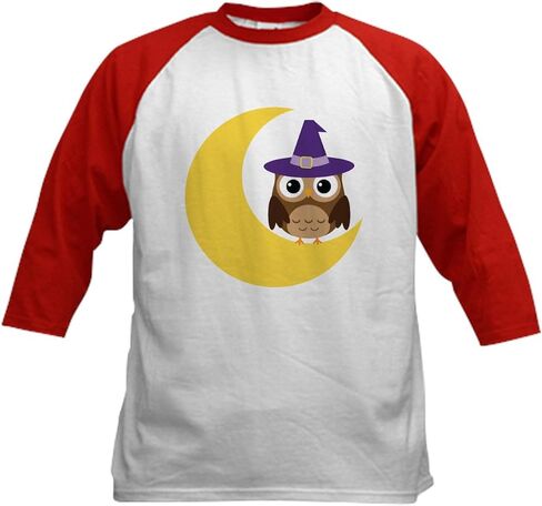 CafePress Halloween Owl Gift Kids Baseball Jersey Kids Cotton Baseball Jersey, 3/4 Raglan Sleeve Shirt in Kuwait
