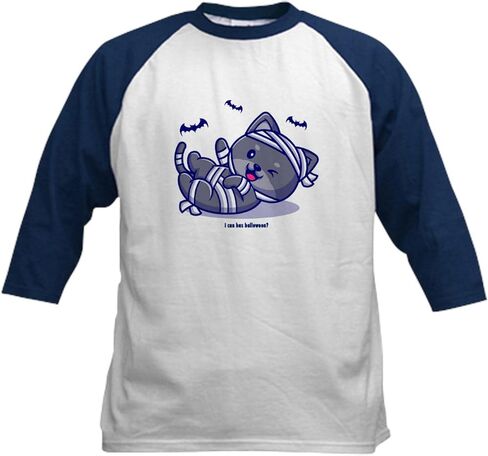 قميص بيسبول جيرسي للأطفال من CafePress I Can Has Halloween، قميص بيسبول بأكمام 3/4 راجلان in Kuwait