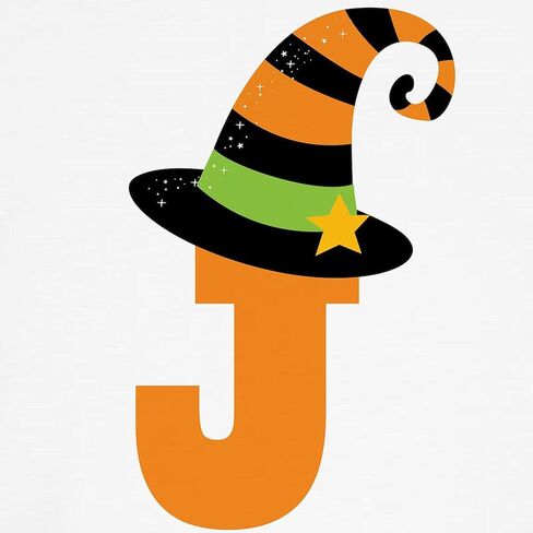 CafePress Halloween Letter J Witch Monogram Kids Baseball Je Kids Cotton Baseball Jersey, 3/4 Raglan Sleeve Shirt in Kuwait