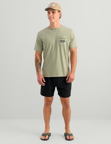 تي شيرت رجالي بأكمام قصيرة من HUK، تي شيرت صيد السمك للرجال، Huk and Co - Seagrass، XX-Large in Kuwait