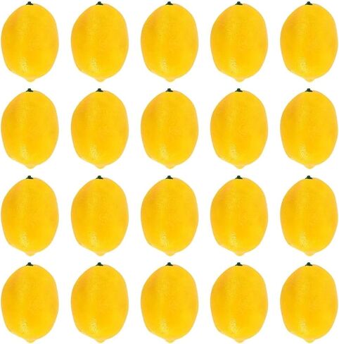 20Pcs Yellow Lemon Mini Fake Lemon Fruits, Artificial Fruits, Artificial Lemon Decorative Accessories, Plastic Foam Fruits as Home Party Ornament, Ornament Supplies in Saudi Arabia