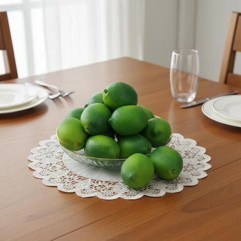 13 PCS Fake Limes Artificial Fruit Decor Fake Green Lemons Plastic Fruit Artificial Food for Display Faxu Lemon Limes Decorations for Home Kitchen Party Bowl Photography Prop(13 Green) in Saudi Arabia