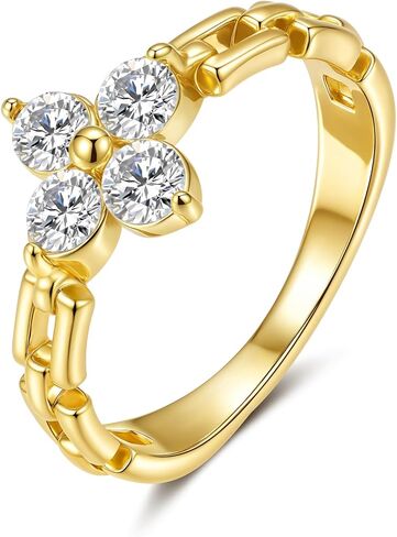 YeGieonr Gold Rings for Women Non tarnish Stainless Steel Womens Rings Dainty 18K Gold Plated Rings in Saudi Arabia