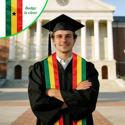 Ghana Graduation Sash Stole International Study Abroad Unisex Ghana Flag Graduation Scarf in Kuwait