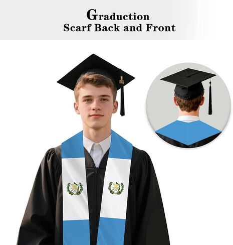 Guatemala Country Flag Graduation Stole Sash Double-Layer Ceremonial Scarf in Saudi Arabia