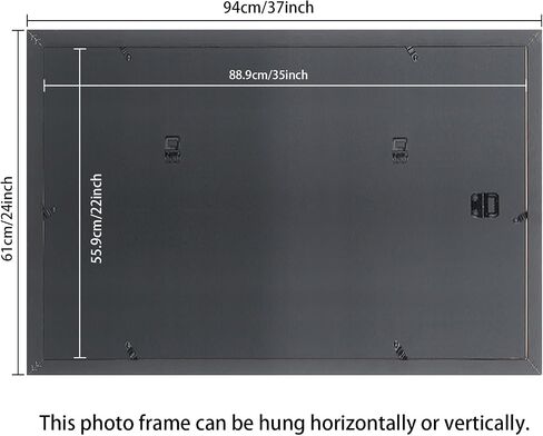 22x35 inch Picture Frame Solid Wood Black,Suitable for Panoramic Photo Frame, Posters,Painting,Group Photo,Puzzle (A23B2235) in Saudi Arabia