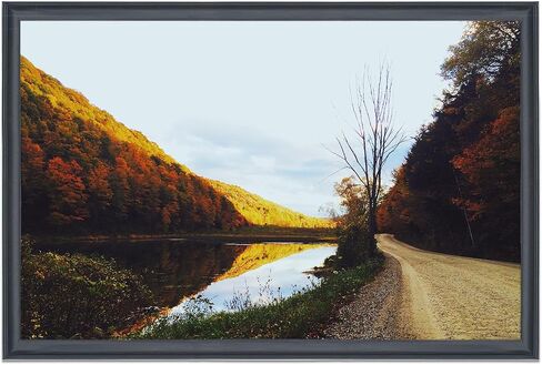 22x35 inch Picture Frame Solid Wood Black,Suitable for Panoramic Photo Frame, Posters,Painting,Group Photo,Puzzle (A23B2235) in Saudi Arabia