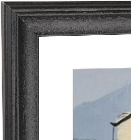 إطار صورة Mxtallup مقاس 18x36 من الخشب الصلب الأسود مقاس 14X32 يناسب الصورة مقاس 18x36 بدون حصيرة أو 14x32 مع حصيرة (T23B1836W1432) in Kuwait