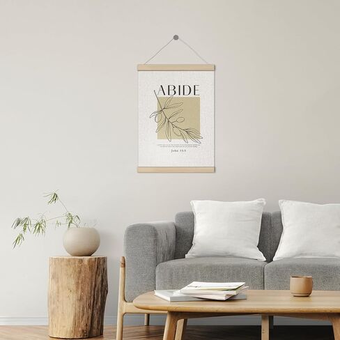 Christian Poster Hanger Frame 12x16 Inch, Bible Verses Wall Decor, I Am the Vine, You Are the Branches Religious Scripture Wall Art Decor for Church Home Room Office in Kuwait