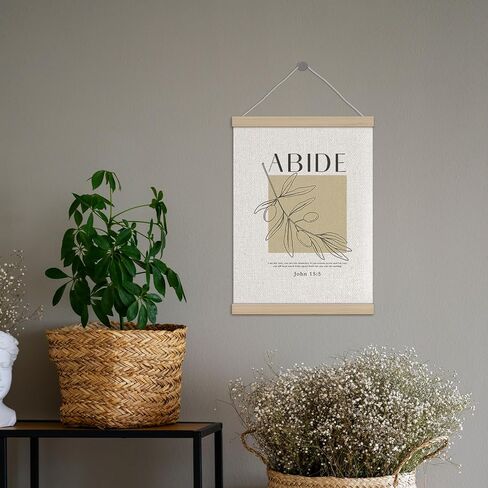 Christian Poster Hanger Frame 12x16 Inch, Bible Verses Wall Decor, I Am the Vine, You Are the Branches Religious Scripture Wall Art Decor for Church Home Room Office in Kuwait