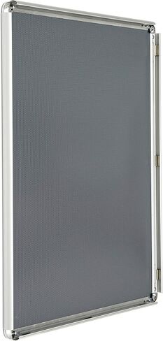 M&T Displays Snap Poster Frame 16x20 Inch Silver 1" Aluminum Profile Front Loading Wall Mounting Picture Photo Document Certificate Sign Holder Round Corner Anti Glare Cover in Saudi Arabia