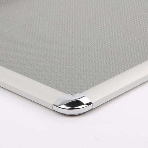 M&T Displays Snap Poster Frame 16x20 Inch Silver 1" Aluminum Profile Front Loading Wall Mounting Picture Photo Document Certificate Sign Holder Round Corner Anti Glare Cover in Saudi Arabia