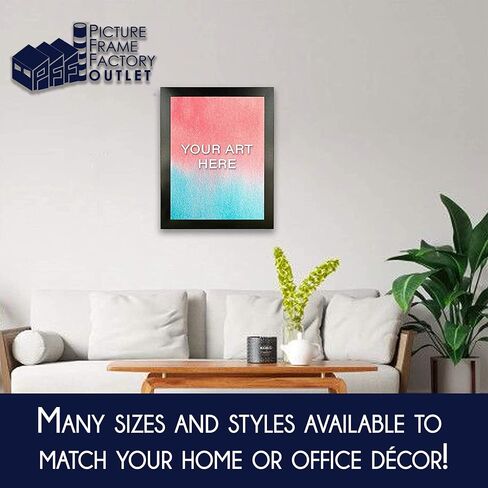 PFFO 16.5x22 Puzzle Frame, 1.25" Minimalist Matte Black Style, Clear Plexiglass, Strong Backing, Wall Hanging Hardware Included – Display for Puzzles, Art, Posters, or Pictures in Saudi Arabia