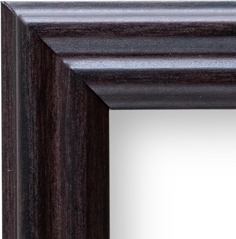 Coffee Brown 10x28 Picture Frame .75" Inch Wide - Dark Brown Wall Decor Handmade Solid Wood Frames with Preinstalled Hangers and UV Blocking Plexiglass 28x10 Frame in Saudi Arabia