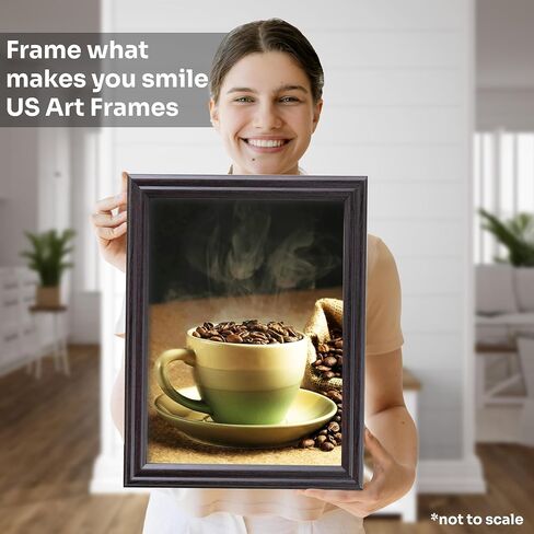 Coffee Brown 10x28 Picture Frame .75" Inch Wide - Dark Brown Wall Decor Handmade Solid Wood Frames with Preinstalled Hangers and UV Blocking Plexiglass 28x10 Frame in Saudi Arabia