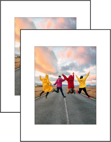 إطار صورة Americanflat تحميل أمامي مقاس 16 × 20 مع زجاج مقاوم للكسر - مجموعة من قطعتين - يُستخدم كإطار مقاس 11 × 14 مع حصيرة - مجموعة متروبوليتان - إطارات صور لعرض الحائط - أسود in Saudi Arabia