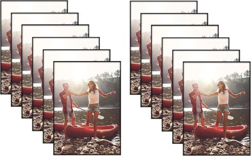 إطار صورة Americanflat تحميل أمامي مقاس 16 × 20 مع زجاج مقاوم للكسر - مجموعة من قطعتين - يُستخدم كإطار مقاس 11 × 14 مع حصيرة - مجموعة متروبوليتان - إطارات صور لعرض الحائط - أسود in Saudi Arabia